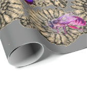 アンティークレース模様蝶ラッピング紙 ラッピングペーパー (ロールコーナー)