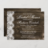 アンティークレース素朴ブライダルシャワー招待状ポストカード インビテーションポストカード (正面/裏面)