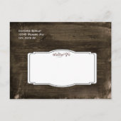 アンティークレース素朴ブライダルシャワー招待状ポストカード インビテーションポストカード (裏面)