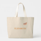 アンティークレース蝶トートバッグ ラージトートバッグ (裏面)