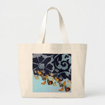 アンティークレース蝶トートバッグ