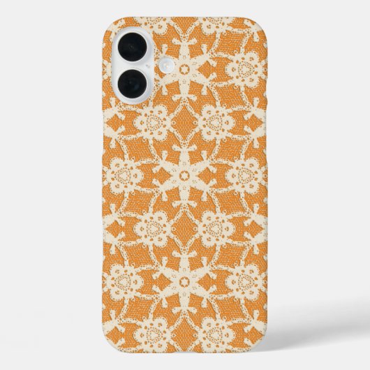 アンティークレース – オレンジとクリーム Case-Mate iPhoneケース (裏面)