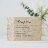 アンティークレース オールドワールド ウェディング レセプション カード (スタンド正面)