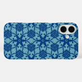 アンティークレース – サファイヤとブ淡い色のルー Case-Mate iPhoneケース (裏面 (横))