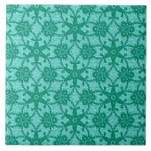 アンティークレース – ターコイズとアクア タイル (正面)