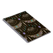 アンティークレース、幾何学的シームレスパターン。 ノートブック (右側)