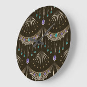 アンティークレース、幾何学的シームレスパターン。 ラージ壁時計 (傾斜)