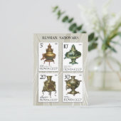 アンティークロシアのサモバズオンスタンプズ ポストカード (スタンド正面)