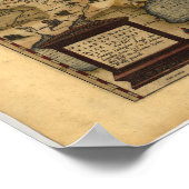 アンティークロシアの地図ORTELIUS ATLAS 1570 A.D. ポスター (角)