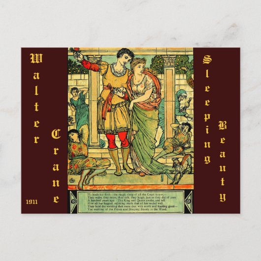 アンティークロマンチックウォルタークレーンスリープ美しい ポストカード (正面)