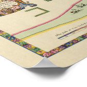 アンティークロングアイランドニューヨークの地図 ポスター (角)