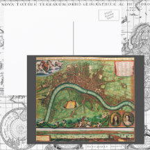 アンティークロンドン通り地図byヨハネス・デ・ラム， 1689
