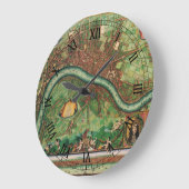 アンティークロンドン通り地図byヨハネス・デ・ラム, 1689 ラージ壁時計 (傾斜)