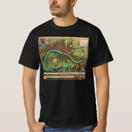 アンティークロンドン通り地図byヨハネス・デ・ラム， 1689 tシャツ