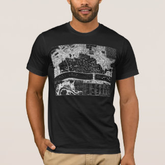 アンティークロンドン1666シャツの地図 Tシャツ