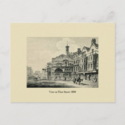 アンティークロンドン1800フリート通り ポストカード (正面)