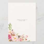 アンティークローズのウェディングスケジュール - ゲスト向けの予定 プログラム (裏面)