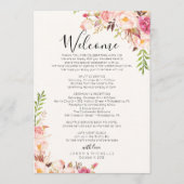 アンティークローズのウェディングスケジュール - ゲスト向けの予定 プログラム (正面)