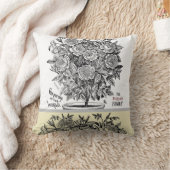 アンティークローズブッシュ – あなたの選択の文字 クッション (ブランケット)