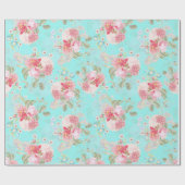 アンティークローズブークスバイレッドヴェオンブルー ラッピングペーパー (フラット)