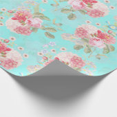 アンティークローズブークスバイレッドヴェオンブルー ラッピングペーパー (角)