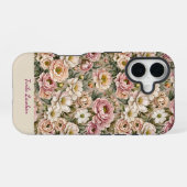 アンティークローズ柄 iPhone 16ケース (裏面横)