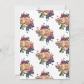 アンティークローズ ヴィンテージ ボヘミアンブライダルシャワー 招待状 (裏面)