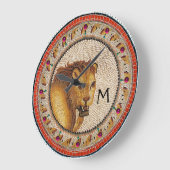アンティークローマモザイク ラージ壁時計 (傾斜)