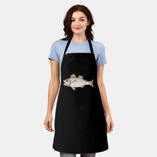 アンティークローマンモザイクポンペイシーライフストーンモザイク エプロン (着用した状態)