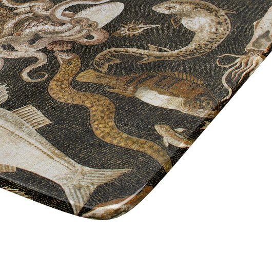 アンティークローマンモザイクポンペイシーライフストーンモザイク カッティングボード (角)