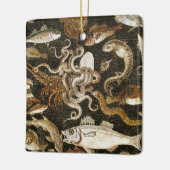 アンティークローマンモザイクポンペイシーライフストーンモザイク セラミックオーナメント (左)