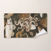 アンティークローマンモザイクポンペイシーライフストーンモザイク バスタオルセット (ハンドタオル)