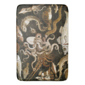 アンティークローマンモザイクポンペイシーライフストーンモザイク バスマット (正面縦)