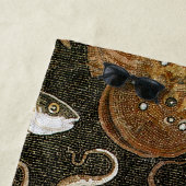 アンティークローマンモザイクポンペイシーライフストーンモザイク ビーチタオル (インサイチュ)