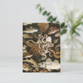 アンティークローマンモザイクポンペイシーライフストーンモザイク ポストカード (スタンド正面)