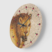 アンティークローマンモザイク ラージ壁時計 (傾斜)