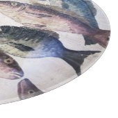 アンティークローマンモザイク、魚、海シーライフシーン カッティングボード (角)
