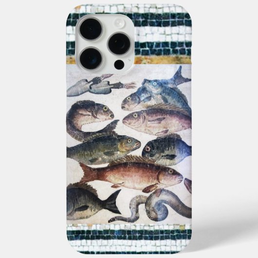 アンティークローマンモザイク、魚、海シーライフシーン Case-Mate iPhoneケース (裏面)