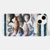 アンティークローマンモザイク、魚、海シーライフシーン Case-Mate iPhoneケース (裏面 (横))