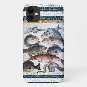 アンティークローマンモザイク、魚、海シーライフシーン iPhone 11 ケース