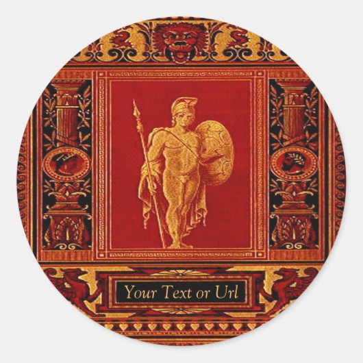 アンティークローマ兵シール ラウンドシール (正面)