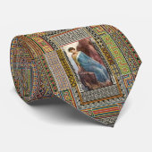 アンティークローマ女性姿とポンペイのモザイク ネクタイ (ロール)