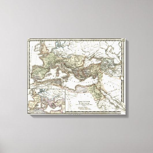 アンティークローマ帝国地図 キャンバスプリント (正面)