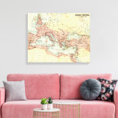 アンティークローマ帝国地図 キャンバスプリント (インサイチュ (リビング))