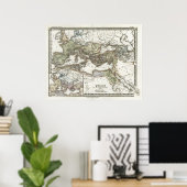 アンティークローマ帝国地図 ポスター (ホームオフィス)