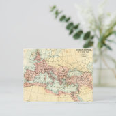 アンティークローマ帝国地図 ポストカード (スタンド正面)