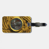 アンティークローマ青銅メダリオンと金ゴールドグリフィン ラゲッジタグ (裏面横)