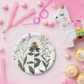 アンティークワイルドフラワーエレガントヴィンテージ自然愛好家 ペーパープレート (パーティー)