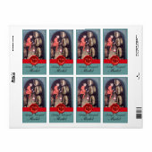 アンティークワインセラー赤グレープワックスシール ラベル (フルシート)