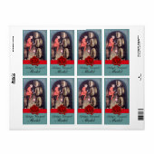 アンティークワインセラー赤ワックスシールモノグラム ラベル (フルシート)